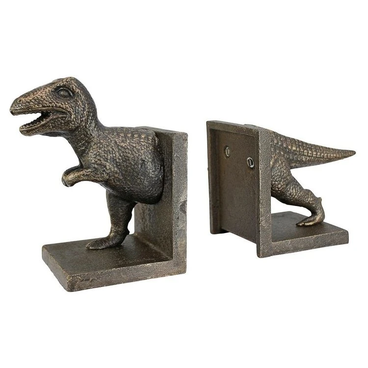 Modern Sculptural Resin Craft Tyrannosaurus Rex Bookend Home Office Decor